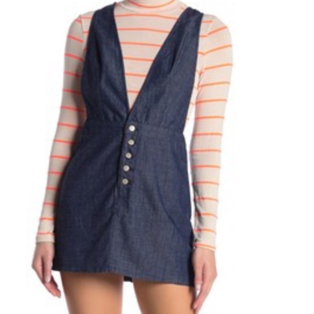 Wild Honey plunge neck dress